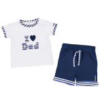 Nanan Completo Lillo Blu T-Shirt & Pantaloncino - 03 Mesi