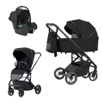 Carrello Trio Alfa Midnight Black con ovetto Lorelli Spirit