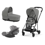 Cybex Platinum Trio Mios 3.0 Mirage Grey Telaio Matt Black con Cloud T plus 