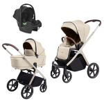 Carrello Trio Vector Seashell Beige con seggiolino auto Spirit