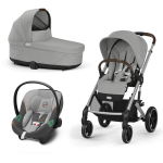 Cybex Gold Trio New Balios S Lux Stone Grey Telaio Silver Con Aton S2 2025