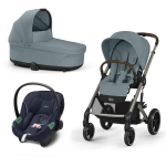 Cybex Gold Trio New Balios S Lux Stormy Blue Telaio Taupe Con Aton S2 2025