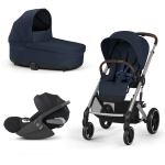 Cybex Gold Trio New Balios S Lux Ocean Blue Telaio Silver Con Cloud T 2025