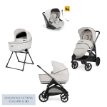 Inglesina Trio Aptica 2025 System Quattro Opal Ivory con telaio Litio Black e Seggiolino auto Darwin Recline